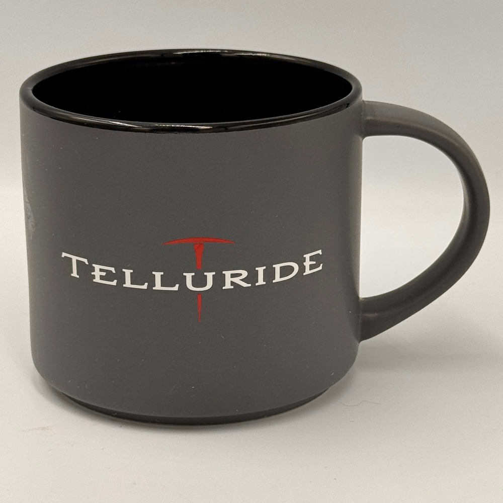 Telluride Colorado Coffee Mug Matte Gray Glossy Black Pickaxe Souvenir Cup